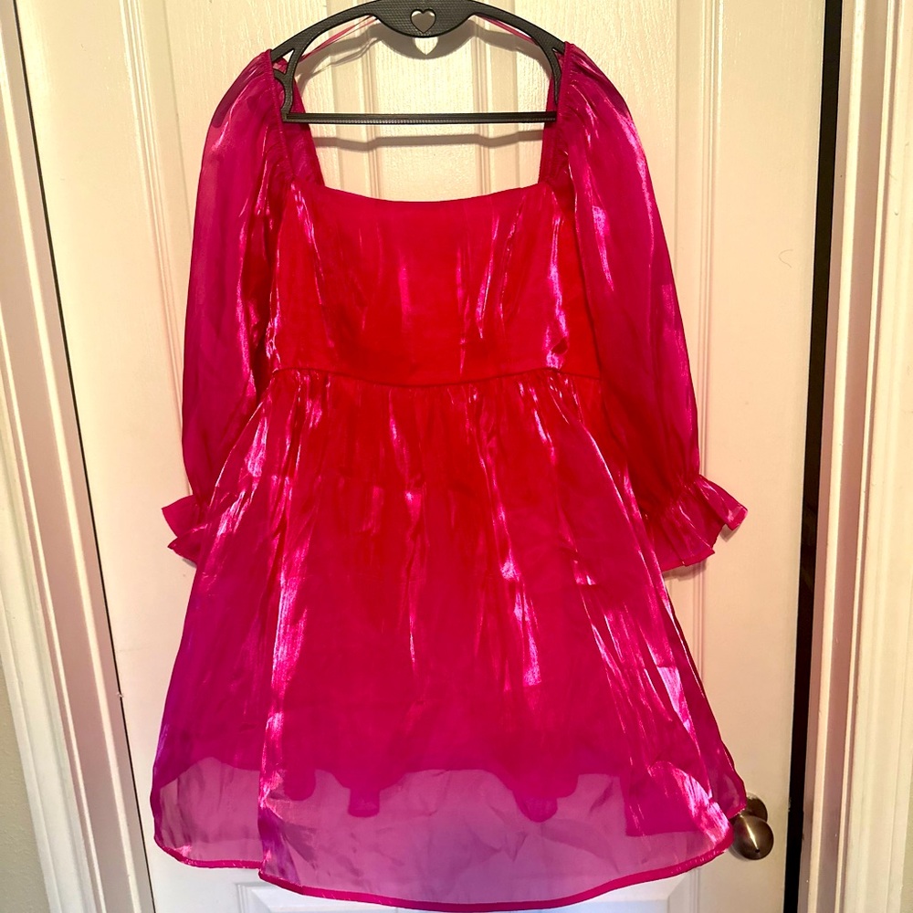 Cute Pink Puffy Dress; New; XL